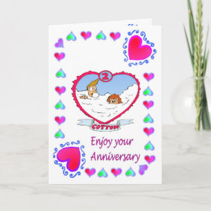 Carte d'anniversaire - 2e coton