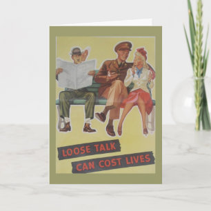Carte d'anniversaire 2ÈME GUERRE MONDIALE vintage