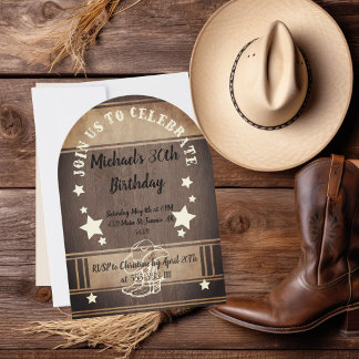 Carte d'anniversaire 30 ans bottes et chapeau de c