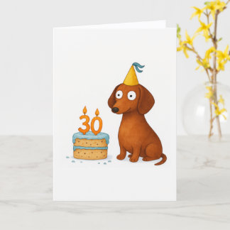 Carte d'anniversaire 30 ans Chien Drôle