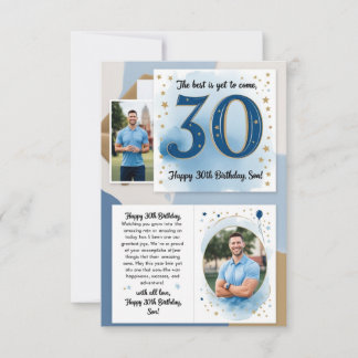 carte d'anniversaire 30 ans pour fils