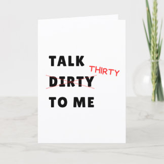 Carte d'anniversaire 30 ans Talk Thirty