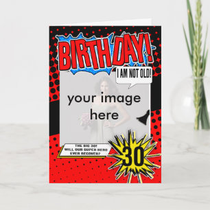 Carte d'anniversaire 30e - Superhero