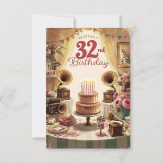 carte d'anniversaire 32 ans