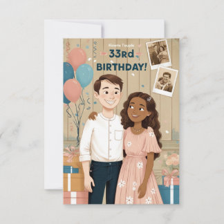 carte d'anniversaire 33 ans