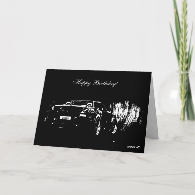 Carte d'anniversaire 370Z pour voiture de campagne (Devant)