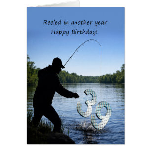Carte d'anniversaire 39 ans pour un pêcheur