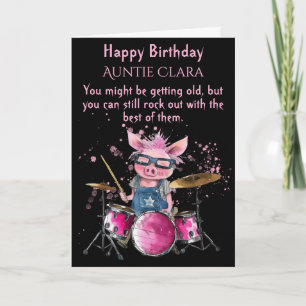 Carte d'anniversaire 40 ans 'Cochon mignon jouant