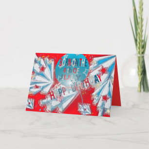 Carte d'anniversaire 4 juillet