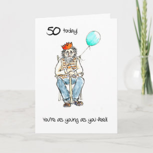 Carte d'anniversaire 50e légende pour un homme