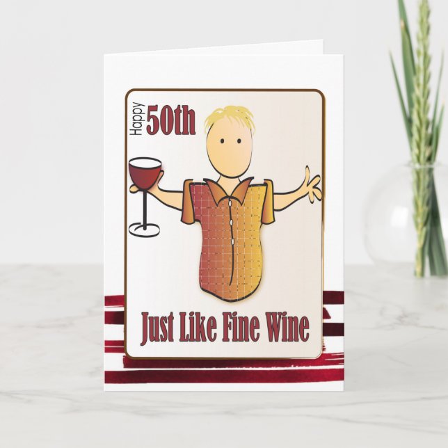 Carte d'anniversaire 50e pour homme - Drôle (Devant)