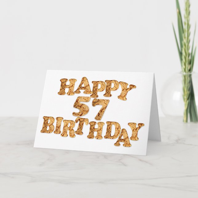 Carte d'anniversaire 57e pour un amoureux des cook (Devant)