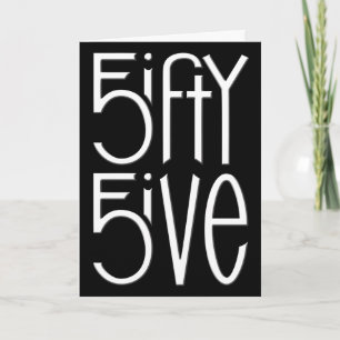Carte d'anniversaire 5cinquante 5ive blanche