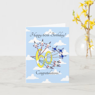 Carte d'anniversaire 60 ans Thunderbirds Ciel Bleu