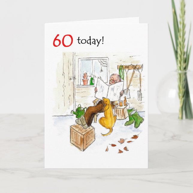 Carte d'anniversaire 60e pour un homme (Devant)
