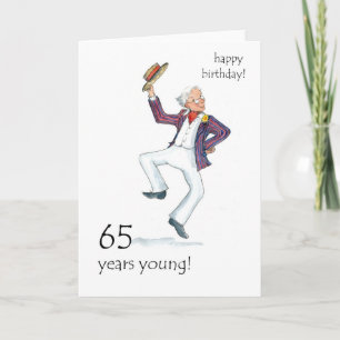 Carte d'anniversaire 65e - Man Dancing