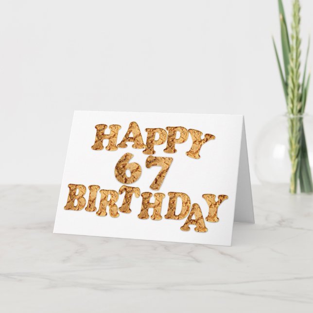 Carte d'anniversaire 67e pour un amateur de cookie (Devant)