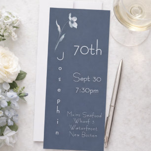Carte d'anniversaire 70 ans minimaliste verticale