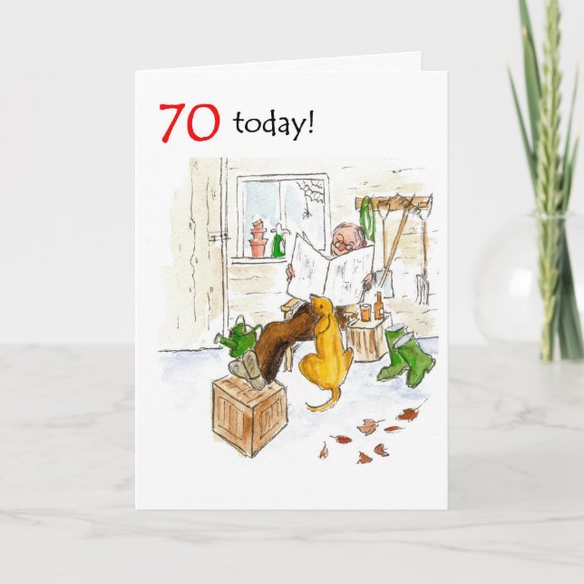 Carte d'anniversaire 70e - Détendez-vous dans le j (Devant)