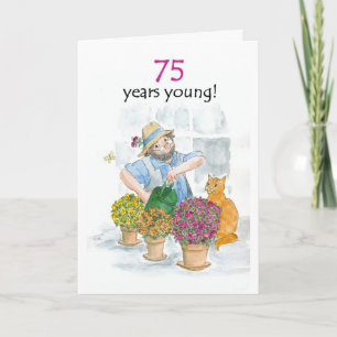 Carte d'anniversaire 75e - Gardener