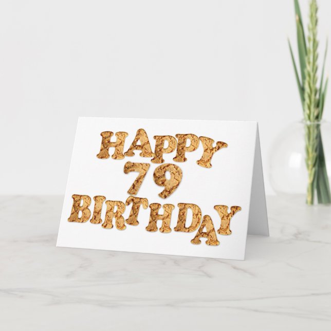 Carte d'anniversaire 79e pour un amateur de cookie (Devant)