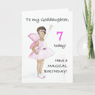 Carte d'anniversaire 7e pour une Godgirl