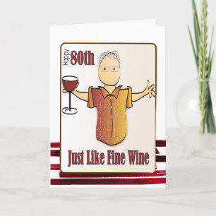 Carte d'anniversaire 80 pour lui - Amusant et amus
