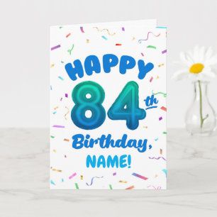 Carte d'anniversaire 84ème numéro personnalisé