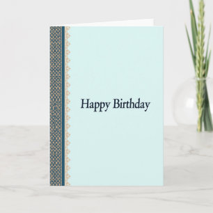 Carte d'anniversaire à bordure élégante