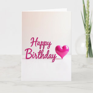 Carte d'anniversaire à cœur poli