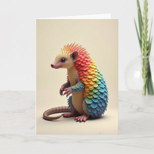 Carte d'anniversaire à écailles iridescentes