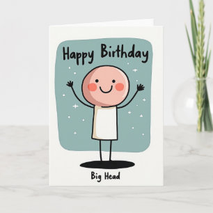 Carte d'anniversaire à figure bâton fantaisiste