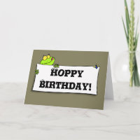 Carte d'anniversaire à la grenouille