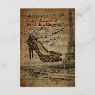 carte d'anniversaire à la mode parisienne