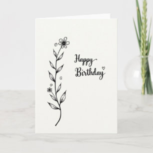 Carte d'anniversaire à la vigne fantaisiste