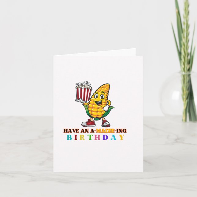 Carte d'anniversaire A-Maize-Ing Puns (Devant)