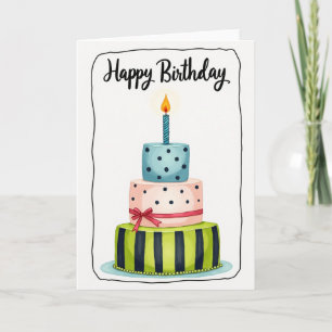 Carte d'anniversaire à ruban
