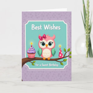 Carte d'anniversaire à ruban fuchsia