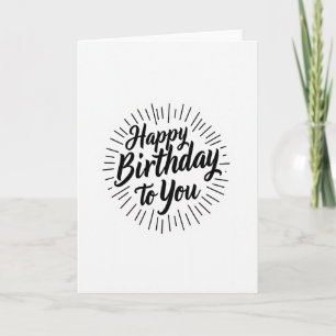 Carte d'anniversaire à script