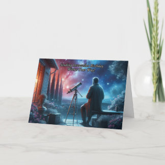 Carte d'anniversaire à thème Astronomie Céleste