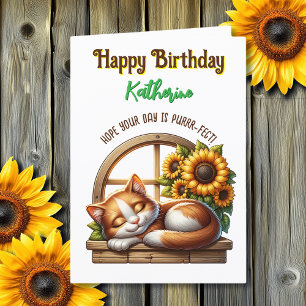 Carte d'anniversaire à thème Chat   Recherche de m