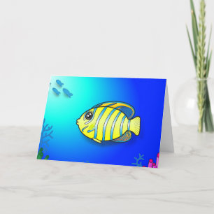Carte d'anniversaire à thème de poisson