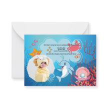 Carte d'anniversaire à thème océanique