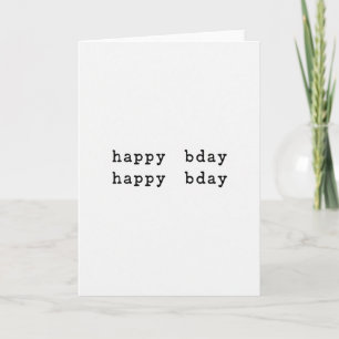 Carte d'anniversaire à typographie rétro