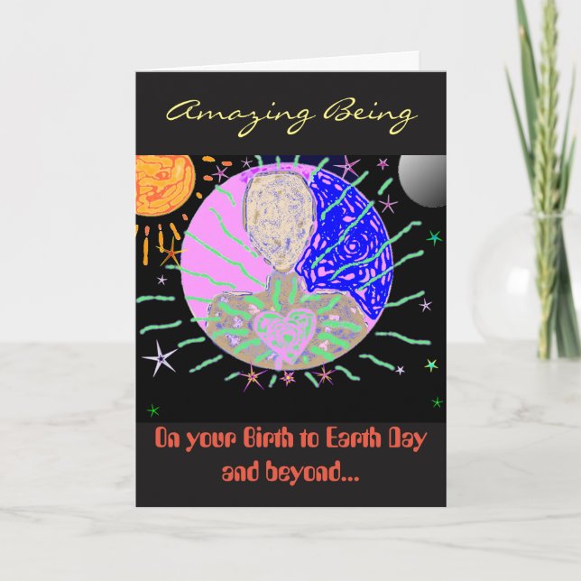 Carte d'anniversaire "À un être Extraordinaire" (Devant)