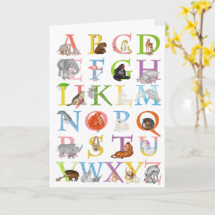Carte d'anniversaire ABC de l'animal