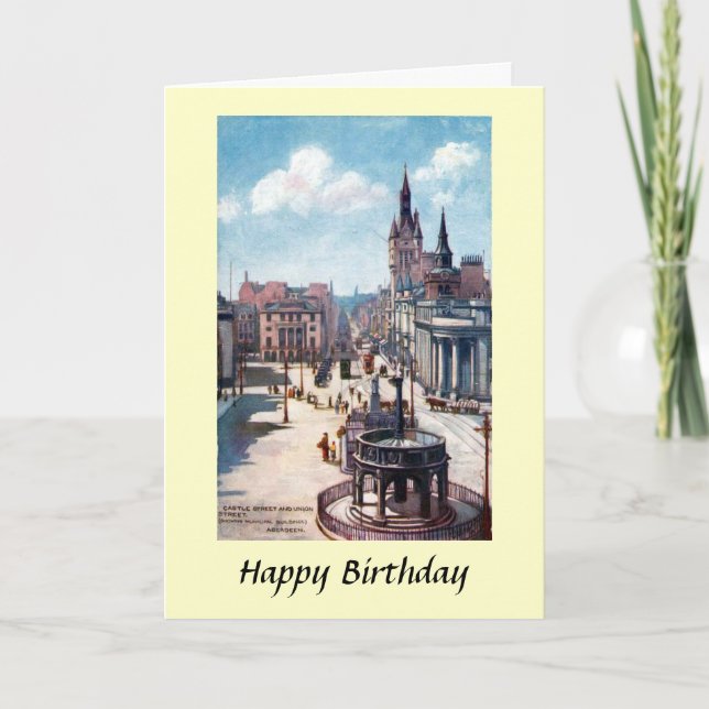 Carte d'anniversaire - Aberdeen, Écosse (Devant)
