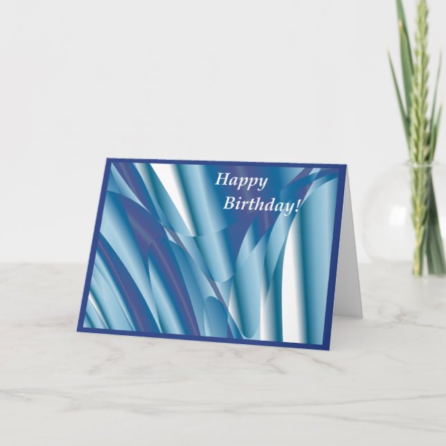 Carte d'anniversaire abstraite de tourbillonnement (Devant)