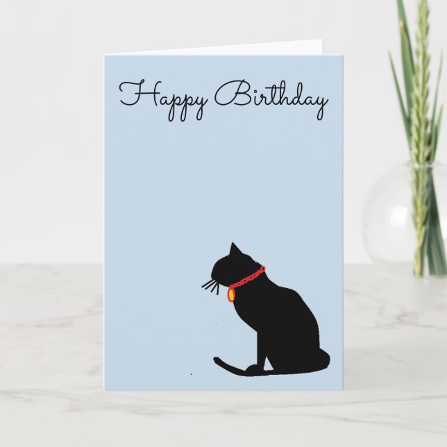 Carte d'anniversaire Abstraite Lilac Chat cool (Devant)
