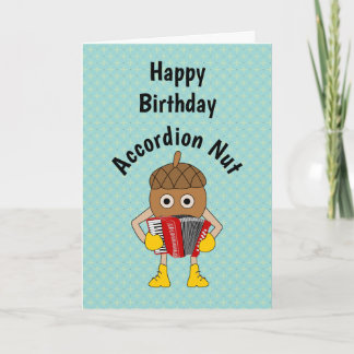 Carte d'anniversaire Accordion Nut Text
